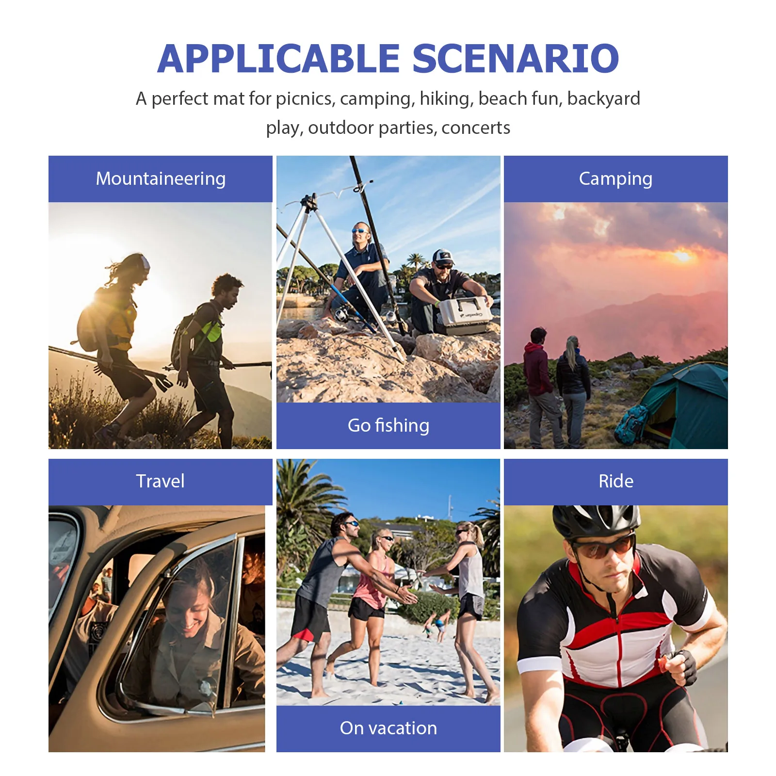 

Waterproof Foldable Portable Picnic Blanket Outdoor Camping Cushion Pool Ground Cloth Beach Mat Pool Ground Cloth