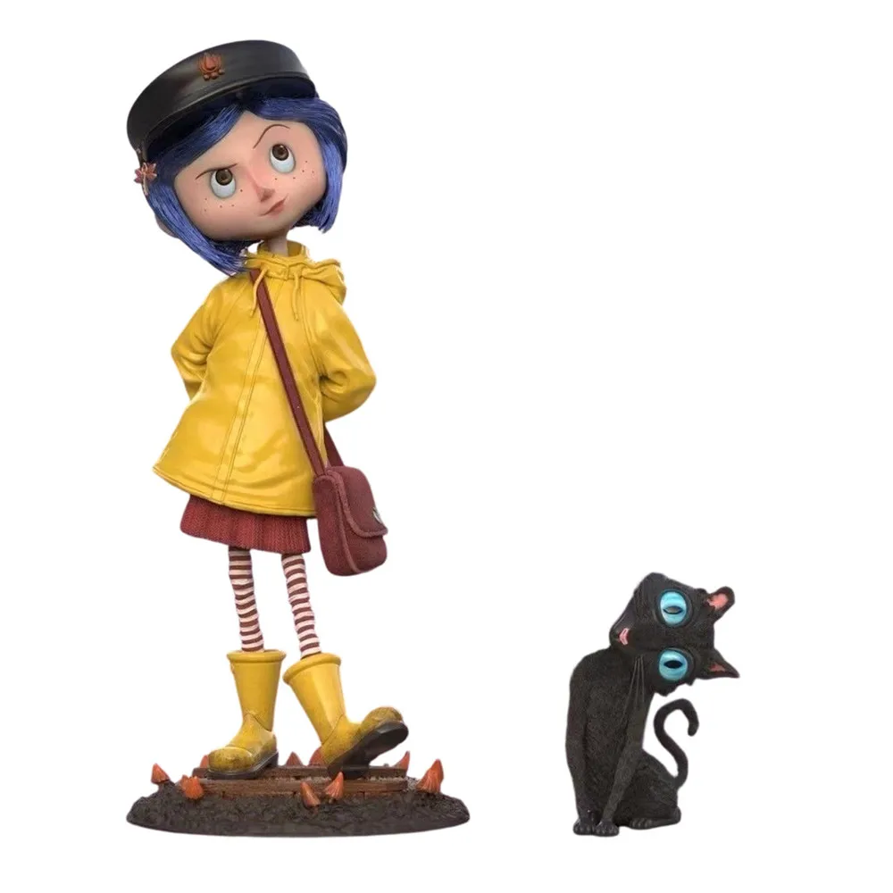 Coraline Black Cat Collectible Action Figure Pvc Statue Desktop Ornament Home Decor Animation Collectors Ideal Exquisite Gift