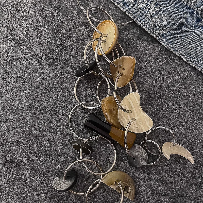 

New Arrival Retro Button Keychain Necklace Pendant For Man Women Gift