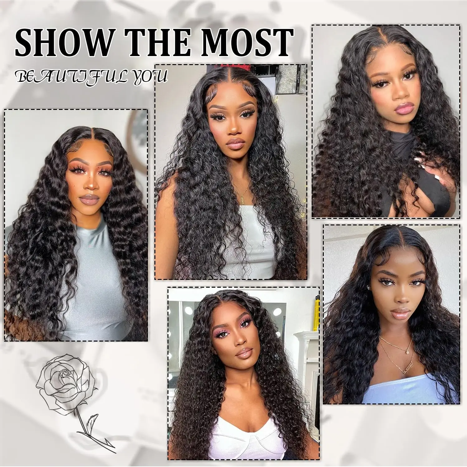 40 Inch Hd Curly Lace Front Human Hair Wigs Brazilian For Women Pre Plucked 13x4 Deep Wave Frontal Wig 4x4 5x5 Closure Lace