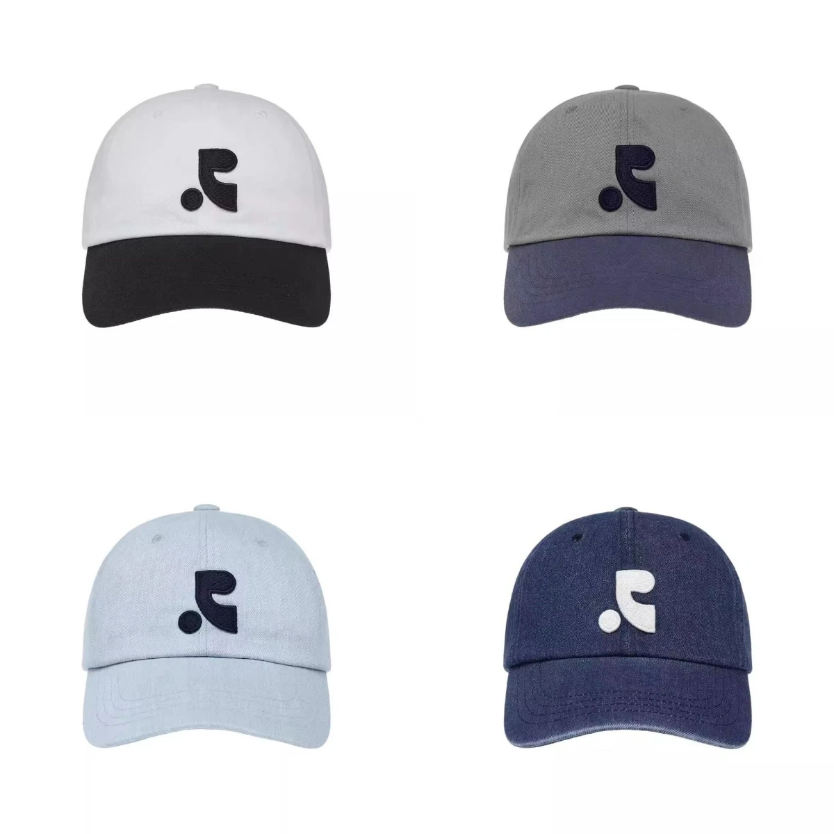 

Unisex Baseball Cap Embroidered Two-Tone Rest and Recreation Fashion Commuter Sun Hat for Mens and Womens