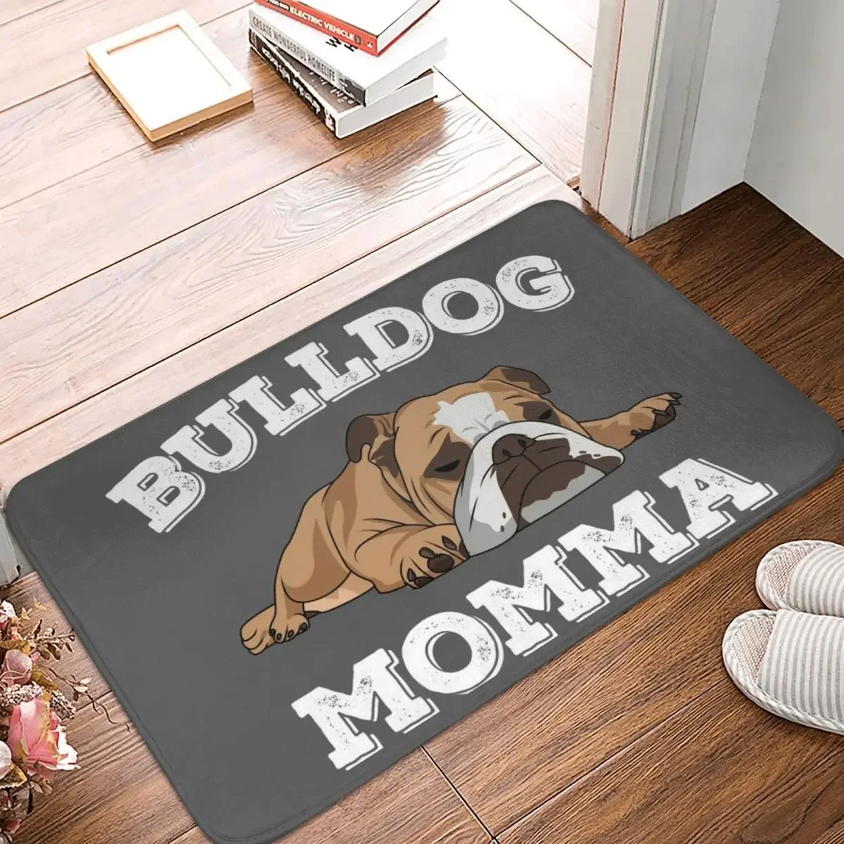 English Bulldog Womens Non-slip Doormat Floor Mat Water oil proof Carpet Rug for Kitchen Entrance Home Balcony Footpad Mats