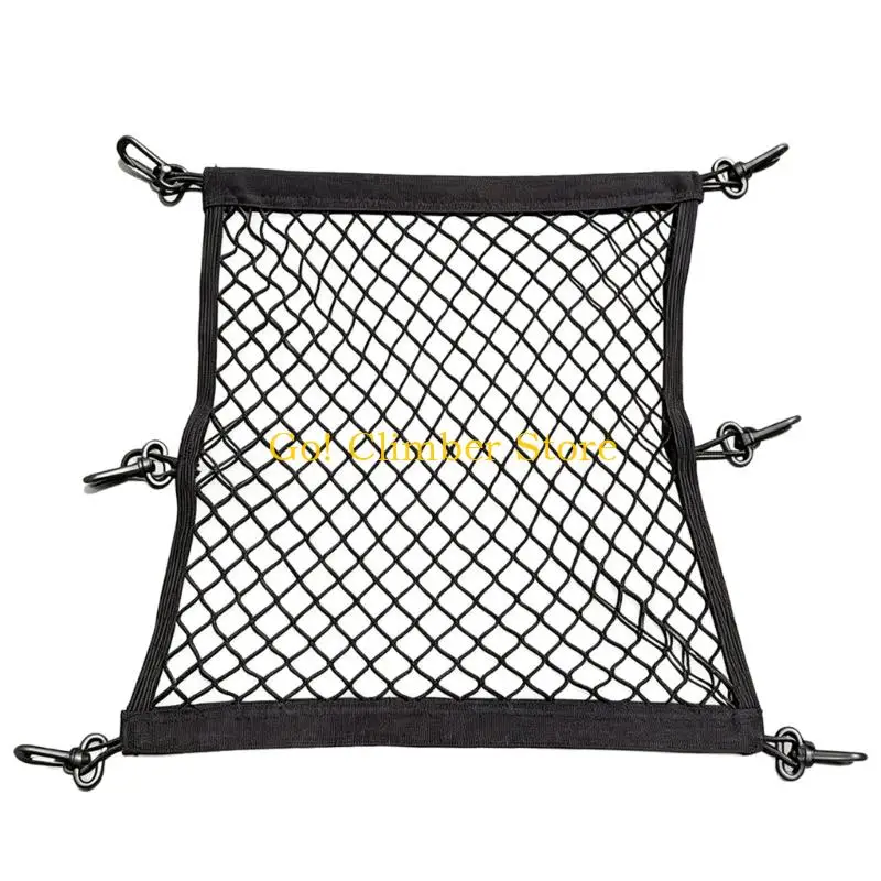 Q84C Bike Basket Cover Rear Basket Cargo Net with Stretch Webbing and Trimmed Border, for Everyday Carry and Local Travel