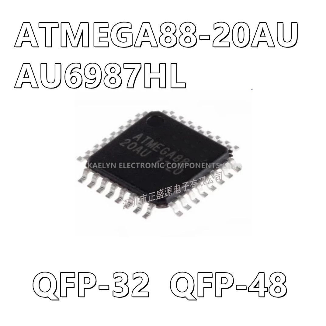 10Pcs/lot ATMEGA88 ATMEGA88-20AU AU6987HL QFP-48 QFP32