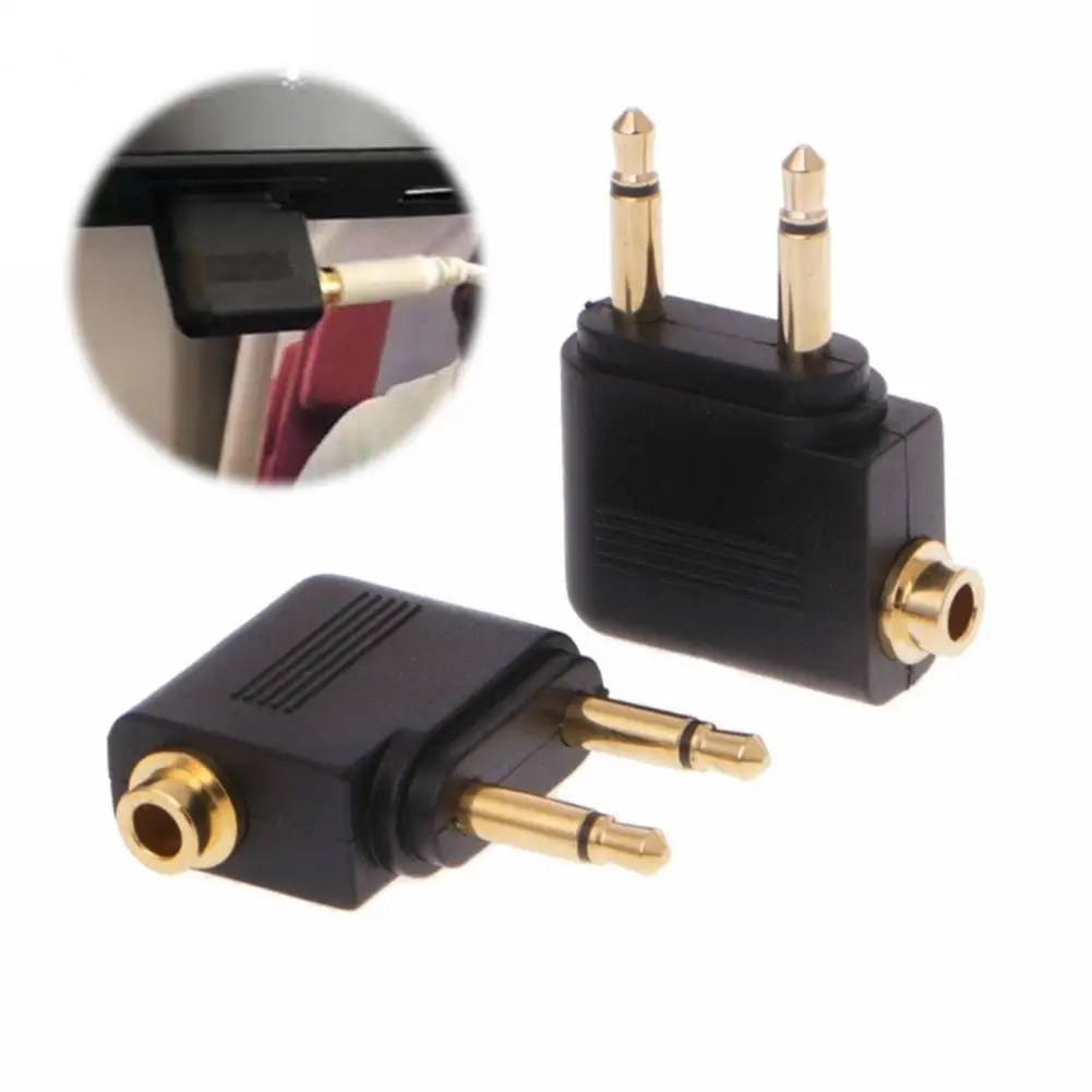 Audio Adapter 3.5mm Gold-Plated Jack Stable Compact Design Easy to Carry Portable Headphone Adapter Accessories