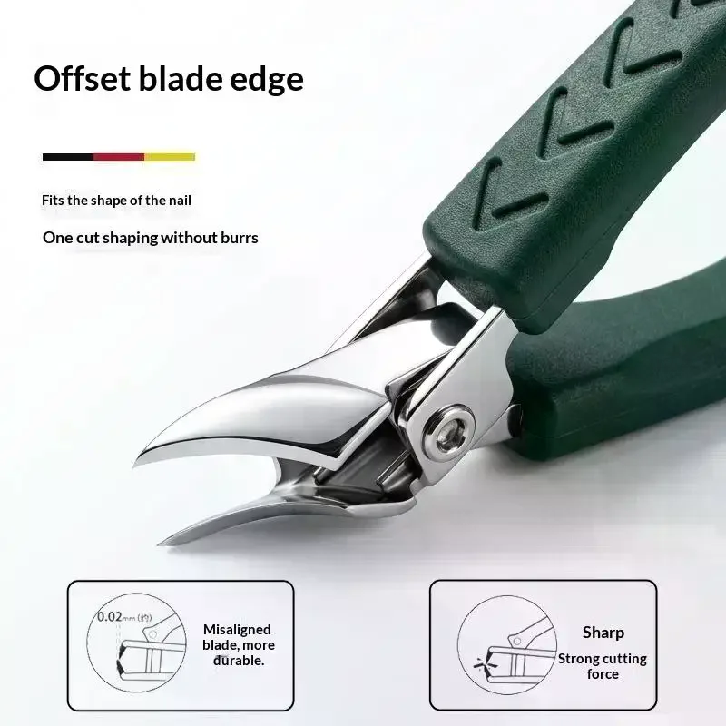 High-End Ultra-Sharp Pointed-Nose Angled-Mouth Nail Clippers Splash-Proof Fine Cutters For Nail Grooves