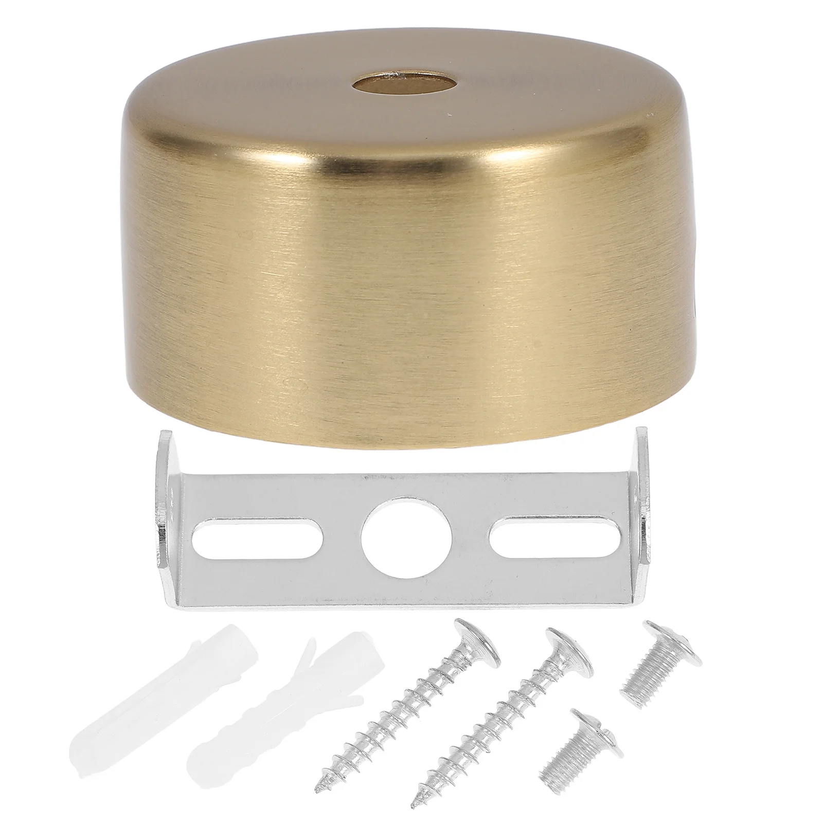 مجموعة واحدة من قاعدة طاولة حديدية مستديرة لاستبدال المعادن بنفسك، حامل إضاءة صلب مع فتحة سلكية، قاعدة مصابيح ليلية لدراسة غرفة النوم #4