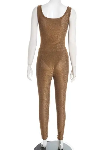 Trendiges und sexy Set aus ärmellosem Camisole-Overall mit quadratischem Ausschnitt und engen Hosen, sommerliches, modisches und personalisiertes Damen-Set