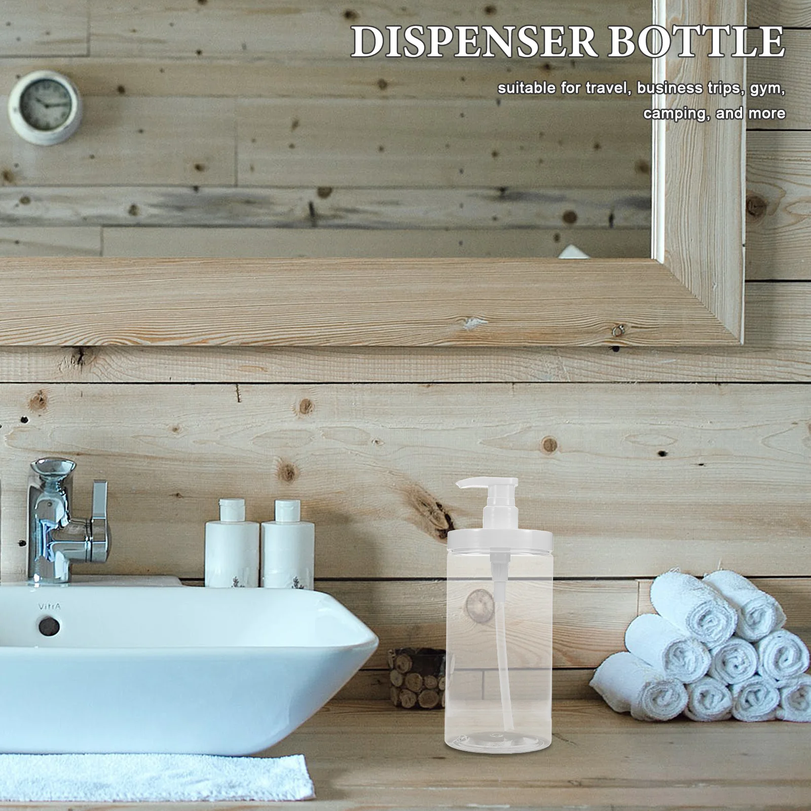 

Refillable 1000Ml Travel Pump Dispenser Bottles For Shampoo Body Wash Lotion Portable Leakproof Widemouth Empty