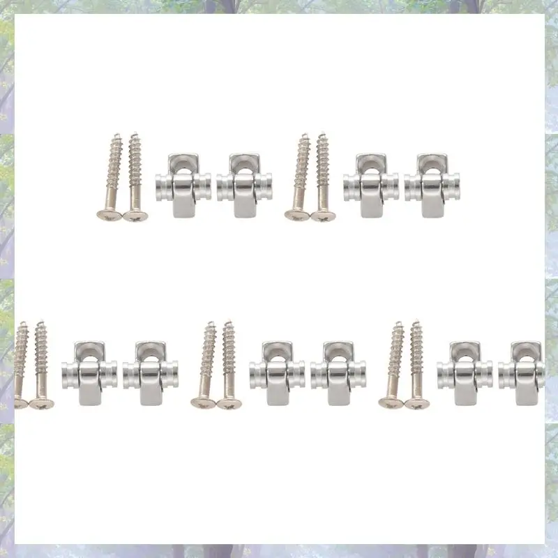 Set Of 10 Chrome Roller String Retainer Trees Guitar Parts