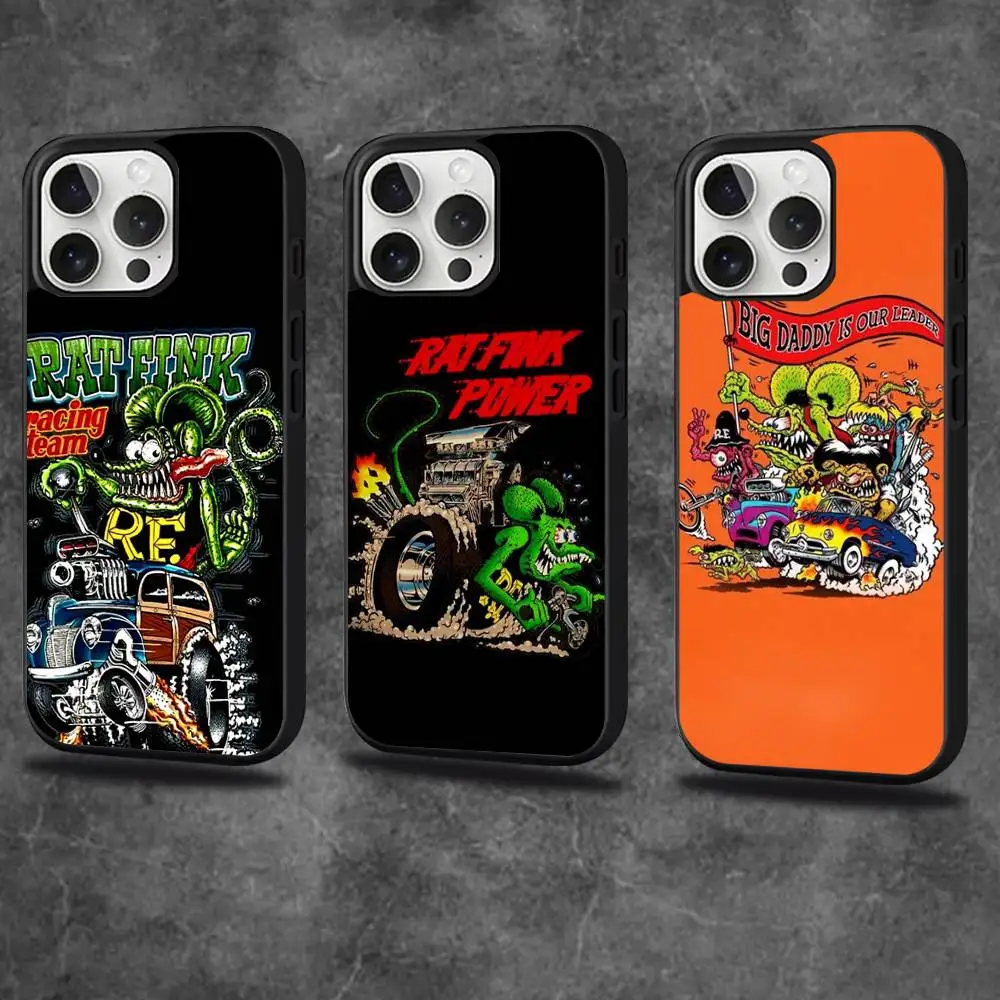 

Rat Fink Phone Case For iPhone 16,15,14,13,12,11,Pro,Max,Plus,Mini,SE4,E Magnetic Magsafe Wireless Charging