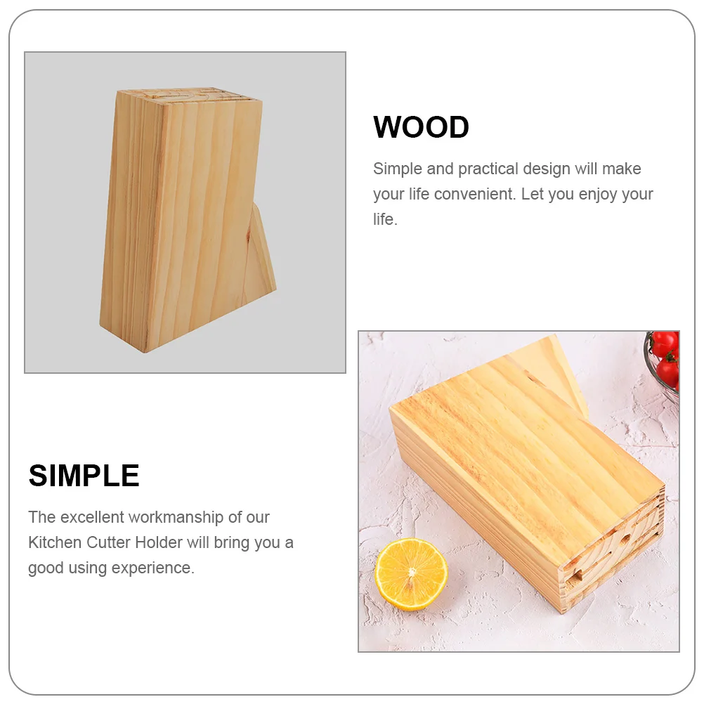 

Kitchen Rack Wooden Utensil Holder Multi-functional Cutlery Organizer Storage Stand for Countertop