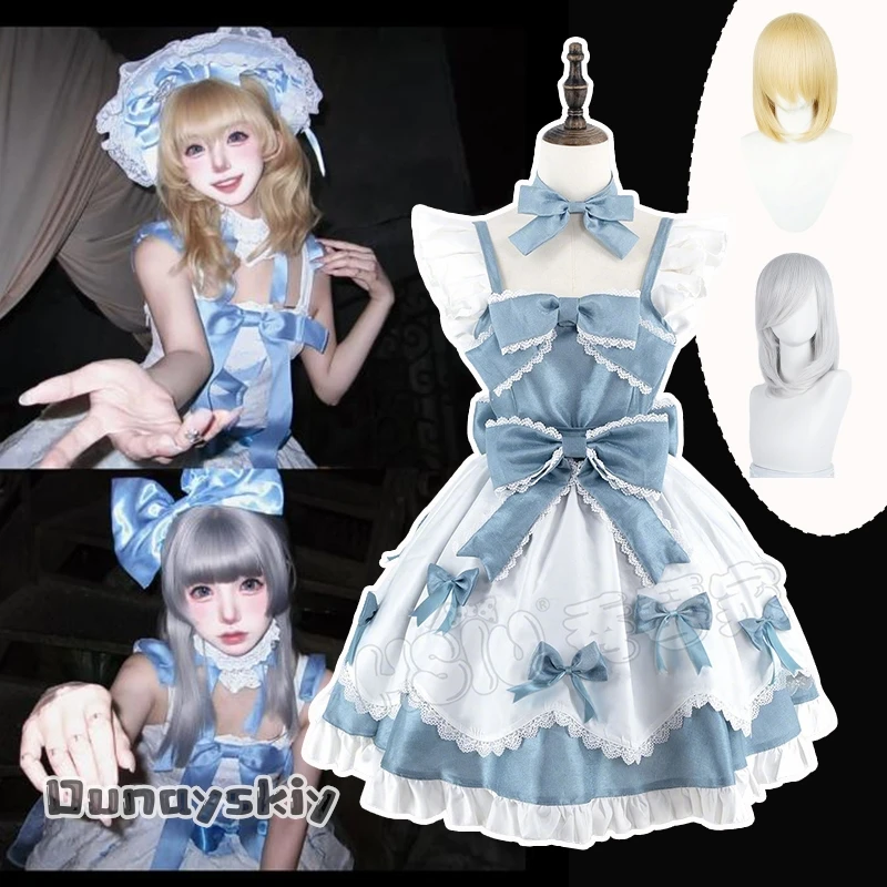 

Eggy Party Anna, Anya Cosplay Costume{Amanda Cos}Japanese Gothic Lolita Y2k Bow Lace Dress Women costume Halloween Disguise