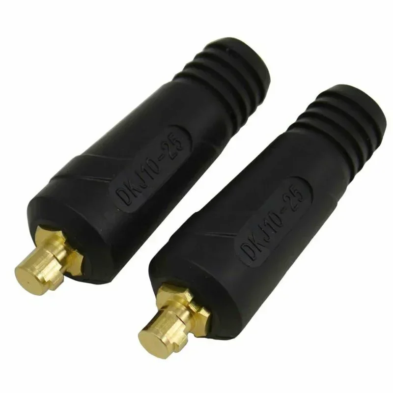 2pcs Electric Welding Machine Cable Quick Connector TIG DKJ10-25 200Amp Cable Panel Butt Socket Plug Welding Handle Wire Coupler