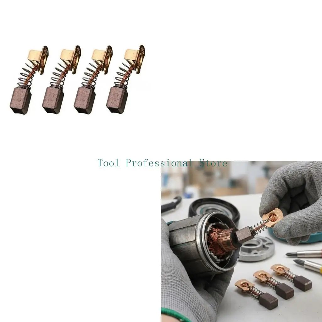57QF 4Pcs Carbon Brushes Professional for BHR200 DGA452 DGA452Z 191971-3 18V