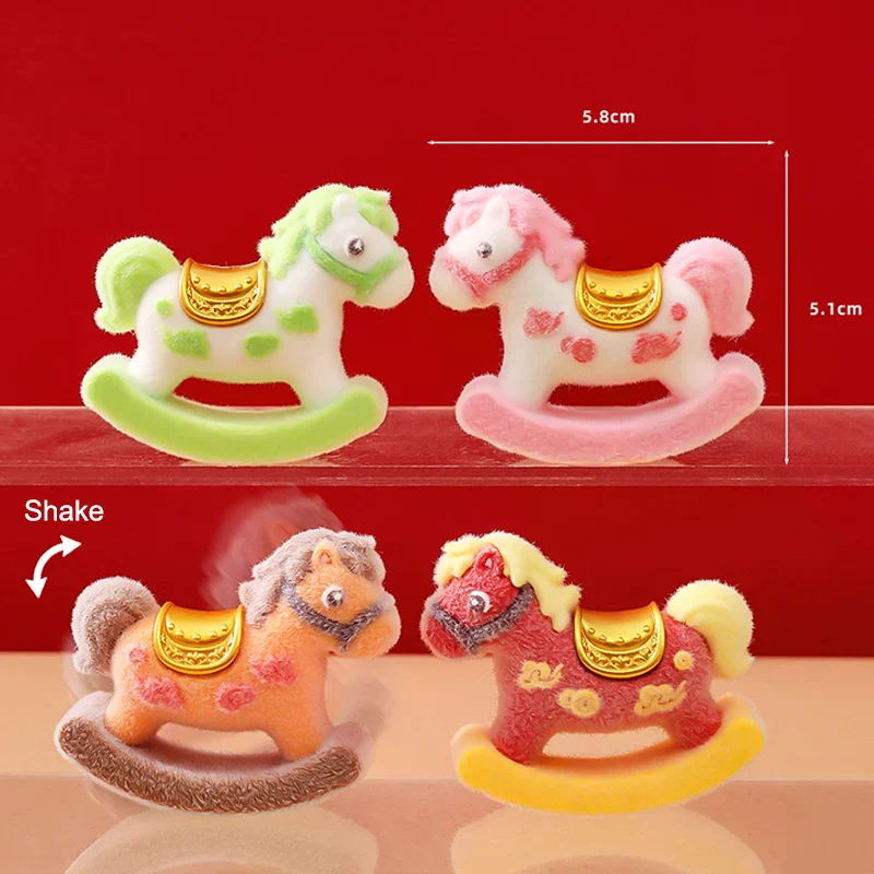 زينة سطح المكتب على شكل حصان هزاز إبداعي للعام الجديد لعام 2026، حصان زودياك، هدية رأس السنة، هدية أصدقاء التميمة للعام الجديد #2