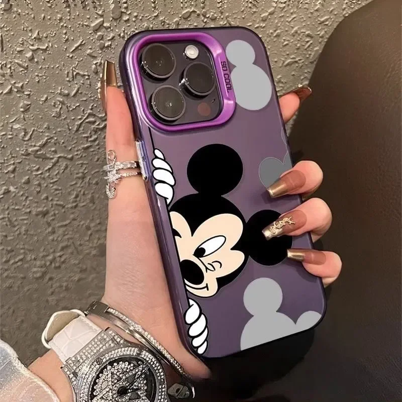 Fashion Disney Mickey Minnie Mouse Case for VIVO Y16 Y17S Y21 Y22S Y27 Y50 Y91 Y93 V23 V25 V27 V29 S1 Pro 5G Matte Back Cover