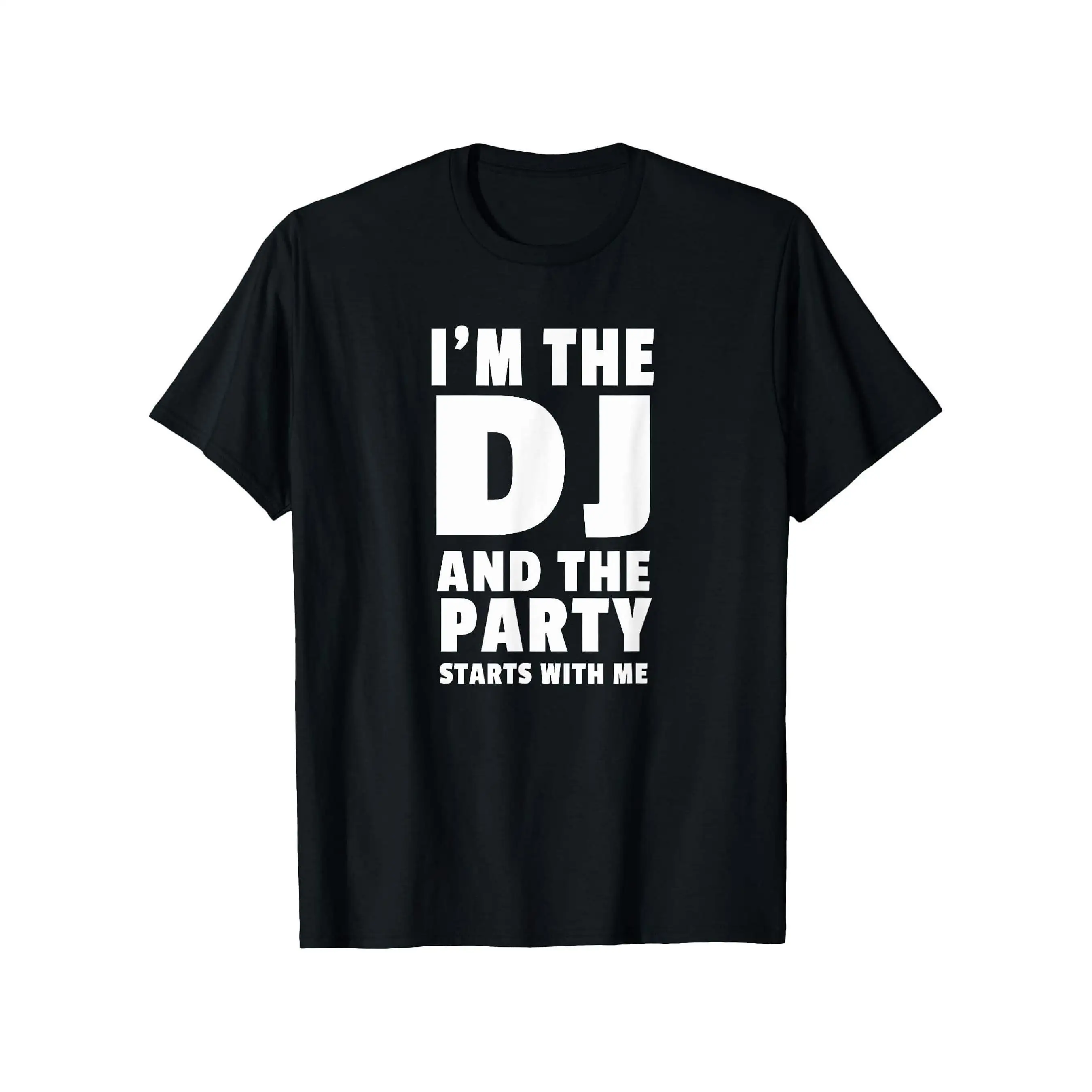 

Funny DJ T-shirt Men I'm The DJ And The Party Starts With Me Graphic Tee Music Lover Gift Clubbing Party Top