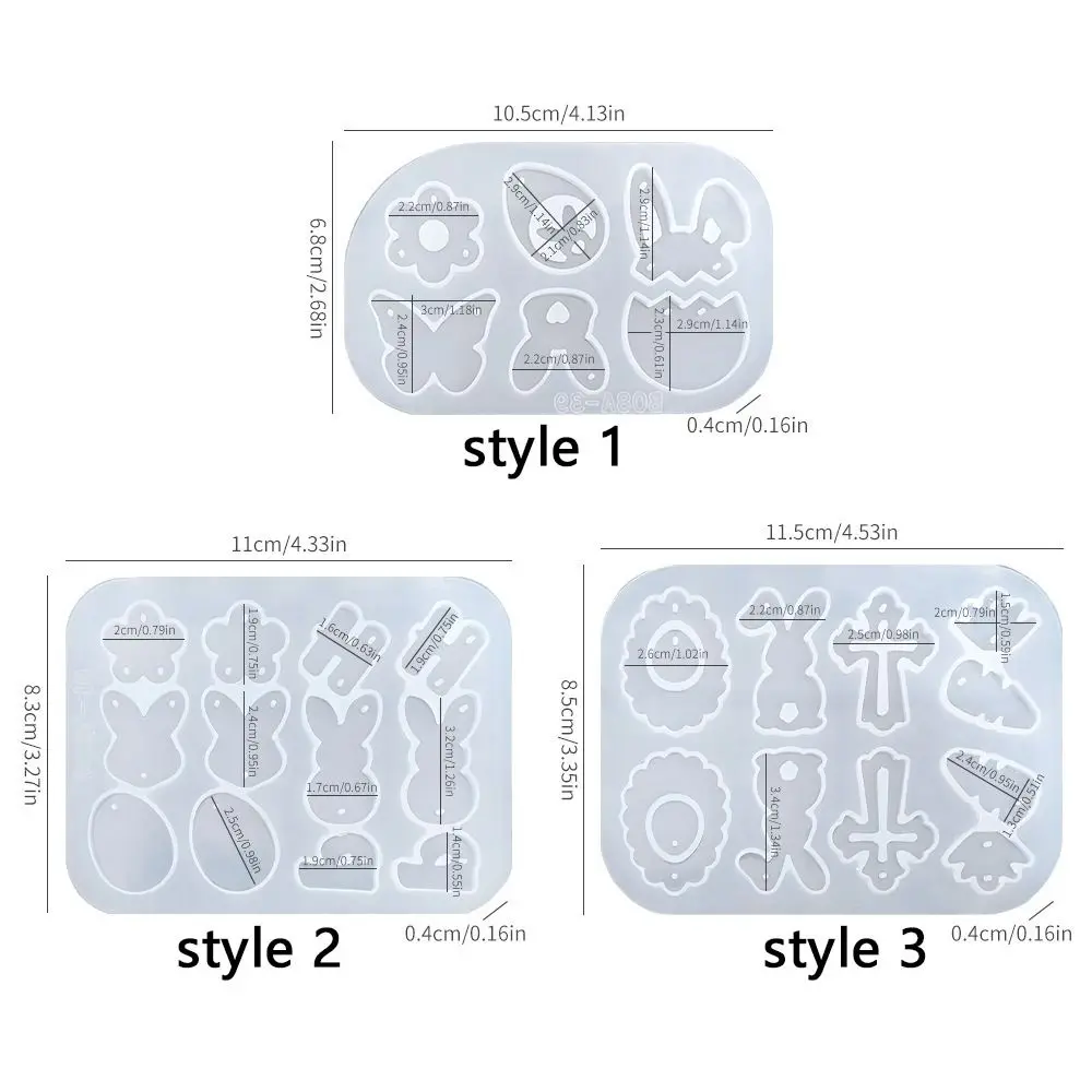 Cute Easter Silicone Mold Non-toxic DIY Crafts Rabbit Egg Epoxy Mold Non-stick Reusable Earring Casting Mould Candle Making - view 6