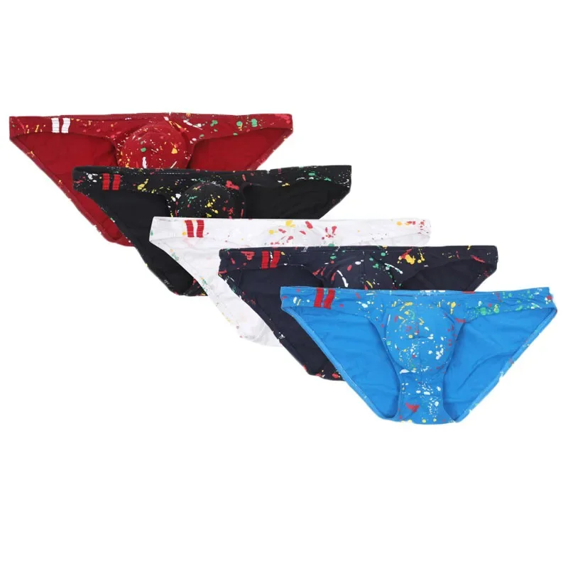 5PCS Low Waist Sexy Men Underwear Shorts Mens Briefs Short Breathable Underpants Pouch Briefs Panties