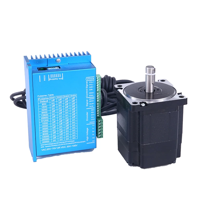 

Шаговый двигатель с ЧПУ, 6 А, 4 Нм, 8,7 Нм, 12,5 Нм, высокий крутящий момент Nema 34, шаговый двигатель с замкнутым контуром и контроллером привода