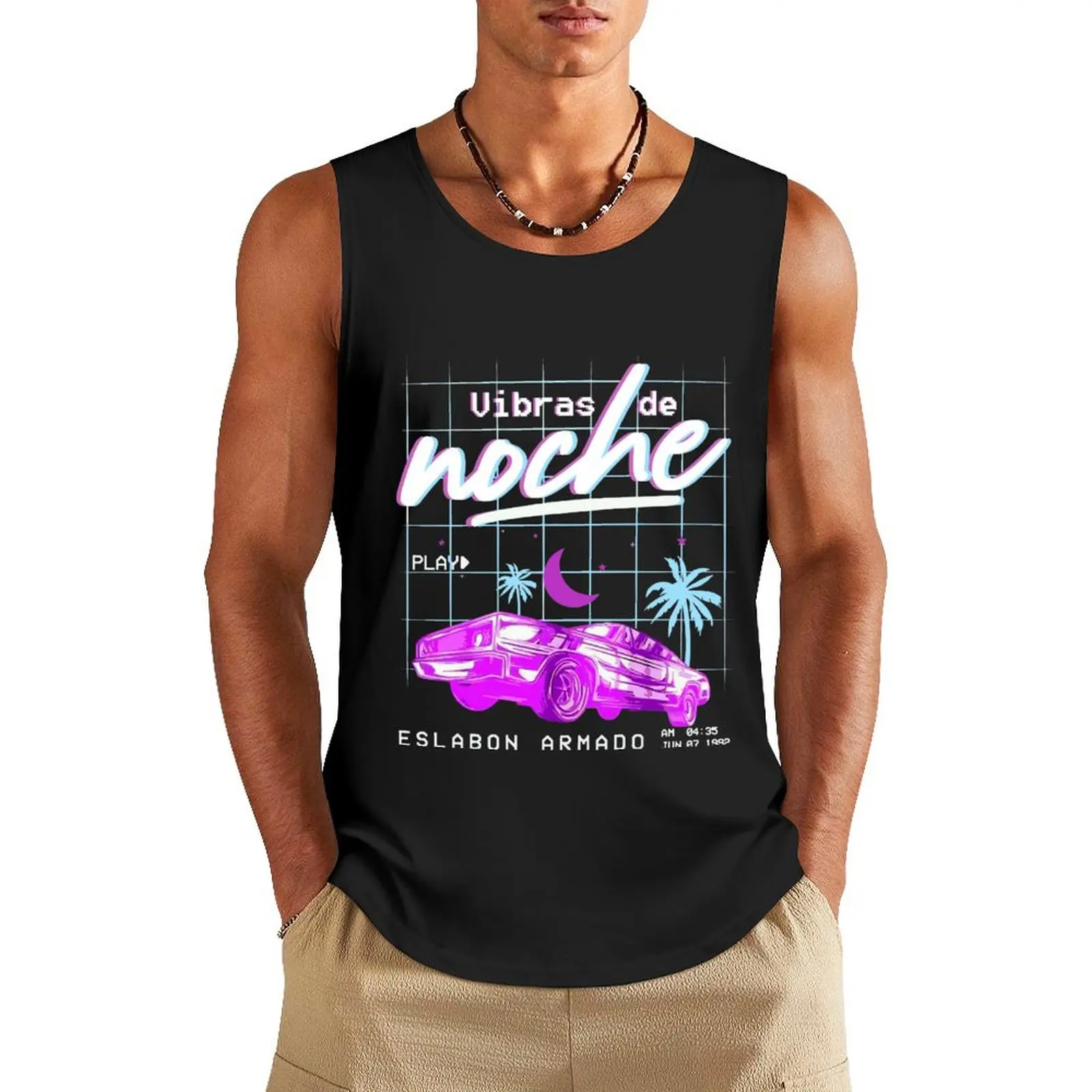 Vibras De Noche Play Eslabon Armado Vibras De Noche Tank Top Clothing bodybuilding t shirt