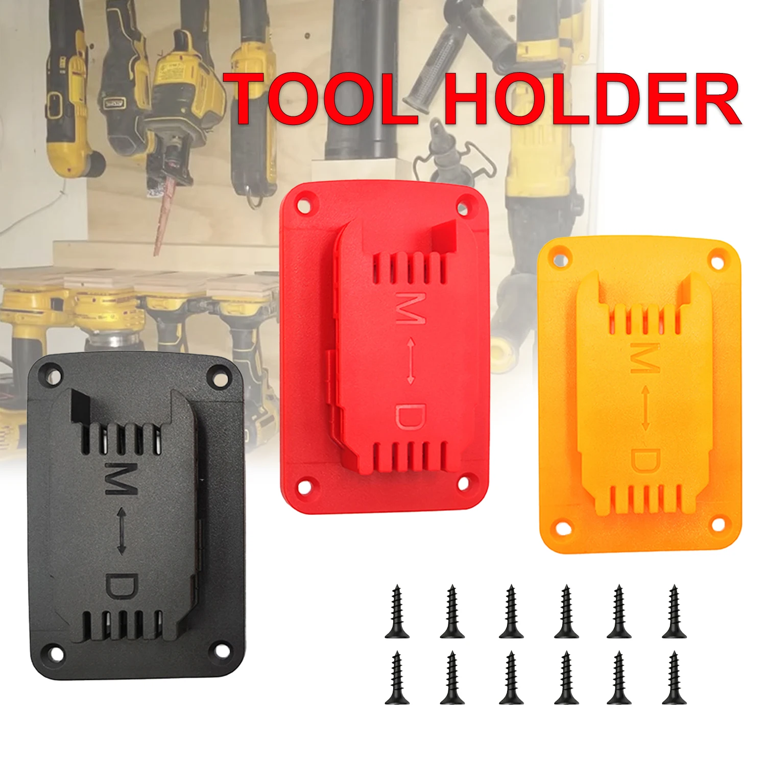 For Dewalt/Milwaukee 14.4/18V/20V Battery Tools Machine Holder Tool Storage Rack Wall Mount Tool Bracket Fixed Device Newest
