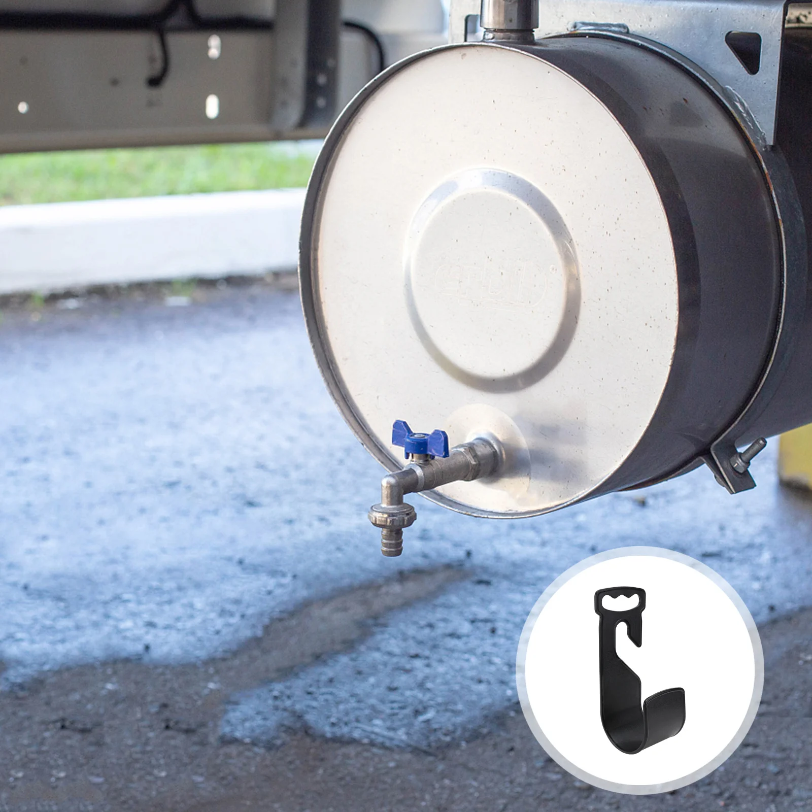 

Extendable Hose Organizer Black No Drilling Hose Hanger Easy to Install Garden Accessories Tidy ABS Material Fault Hanger