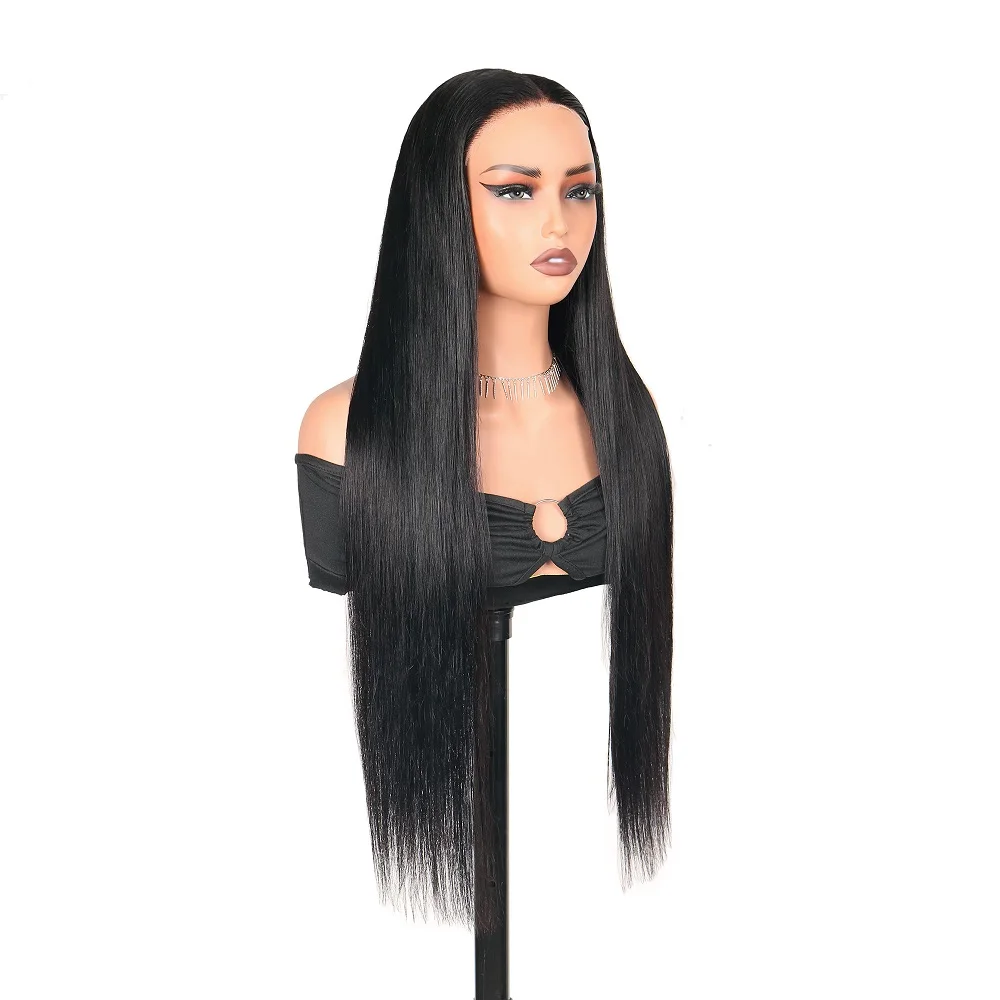 Parrucche anteriori in pizzo dritto 7x5 pre-tagliate Parrucche per capelli umani Densità 200% Indossare e Go Parrucche senza colla Capelli umani