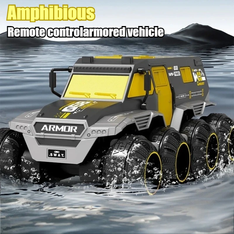 1/24 RCカー クライミングトラック 水陸両用 2.4G 8WD駆動 ラジコンカー オフロード 防水 装甲車両 おもちゃ 男の子向け