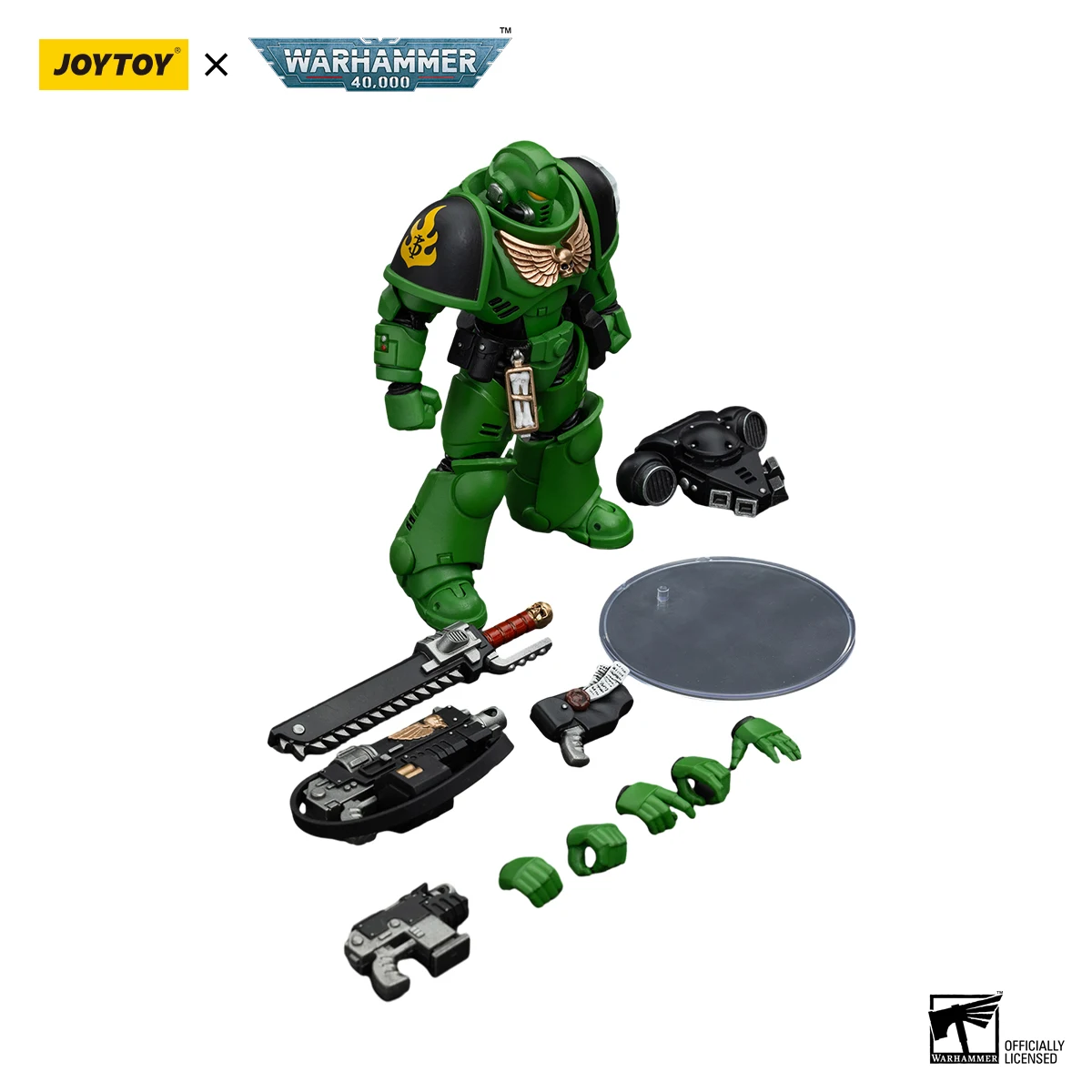 JOYTOY Warhammer 40,000 1/18 figurki Salamanders Intercessors Brother Haecule Anime Model wojskowy