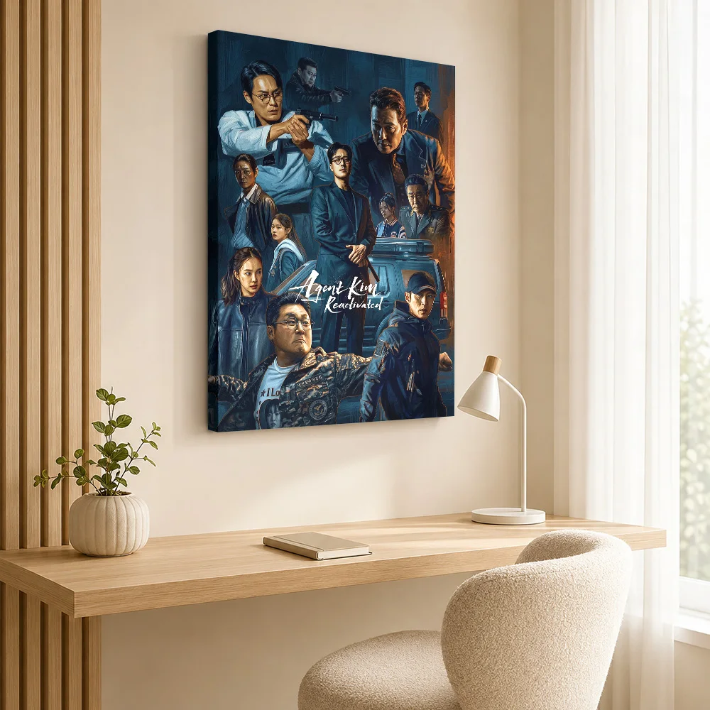 Agent Kim Reactivated Movie Framed Canvas Print Poster Personalized Photo Vintage Movie Wall Paintings Decoration for Man Cave