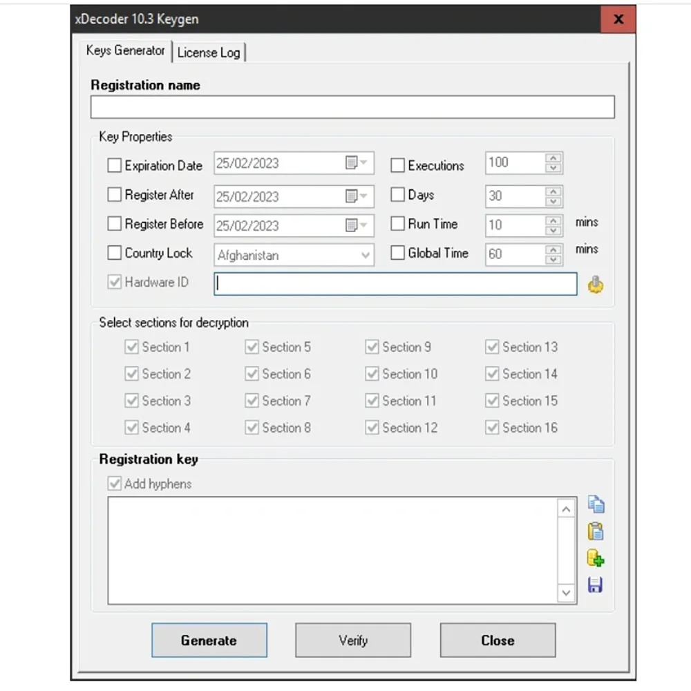 Software xDecoder 10.3 for DTC Fault Code Disable