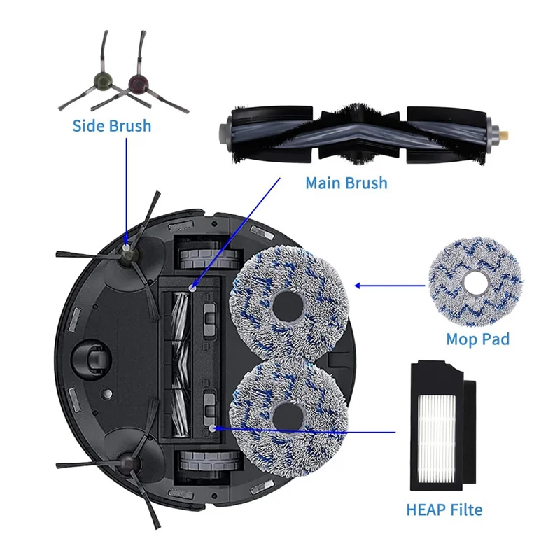 Kit de accesorios A05G para Ecovacs Deebot X1 Omni, piezas de repuesto para aspiradora Ecovacs Deebot X1 Turbo
