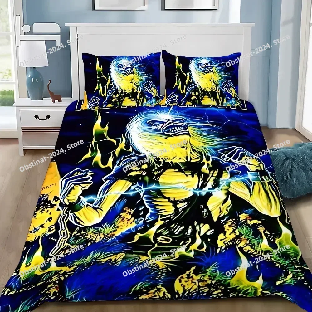 Heavy Metal Band I-Irons M-Maidens Duvet Cover Pillowcase Bedding Set Adult Boy Girl Bedroom Decoration Children Gift Single