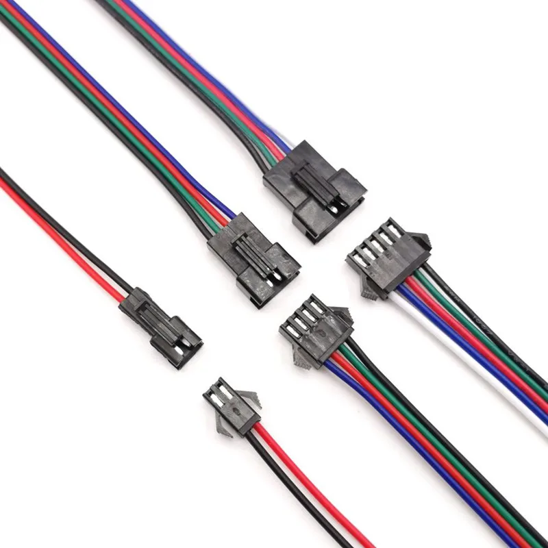 SM2.54 connector 2/3/4/5/6Pin Plug Male to Female Quick Wire Connector Cable Adapter Terminal 2-6 Way Easy Fit for led strip