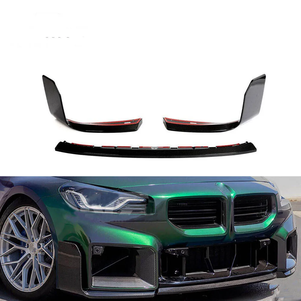 

Для 23-24 BMW G87 M2 Coupe 2-дверный комплект Prepreg Dry Carbon M2 G87 на заказ, 3-секционный сепаратор для передней губы