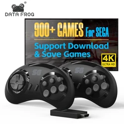 DATA FROG USB Wireless Handheld TV Video Game Console Build In 1900 Games 4k HDMI-Compatible Retro Game Console for SEGA/FC/GBA