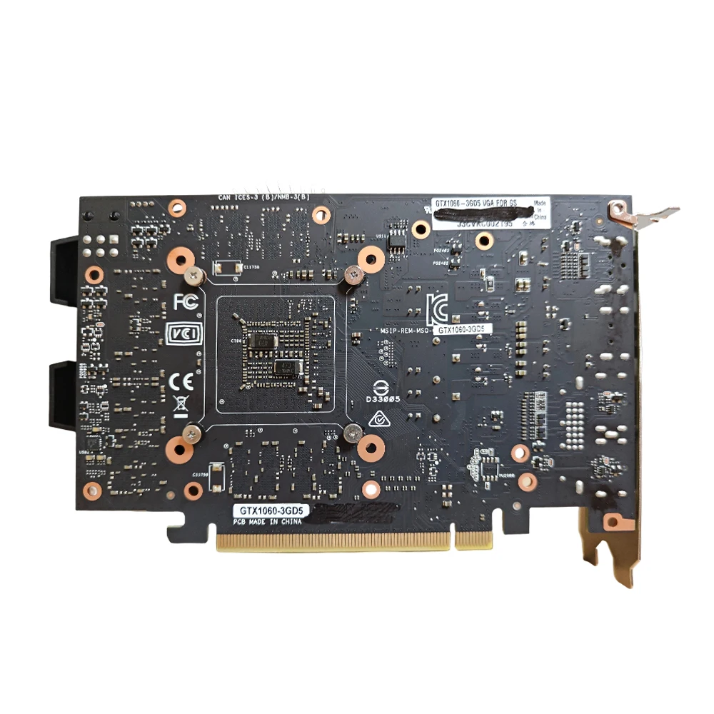 NVIDIA GeForceGTX 1060 6GD5 & 3GD5 VGA لـ GS GDDR5 بطاقة الرسومات المكتبية تدعم PCIE 3.0 HDMI DVI مروحة واحدة
