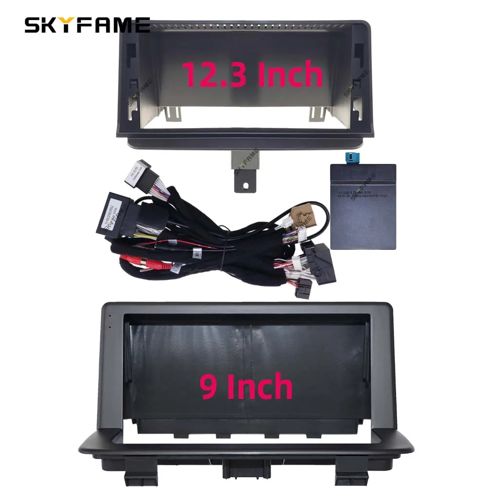 

SKYFAME 12,3-дюймовый автомобильный каркасный адаптер, декодер Canbus Box, Android-радио, аудиосистема приборной панели, комплект для Audi Q3