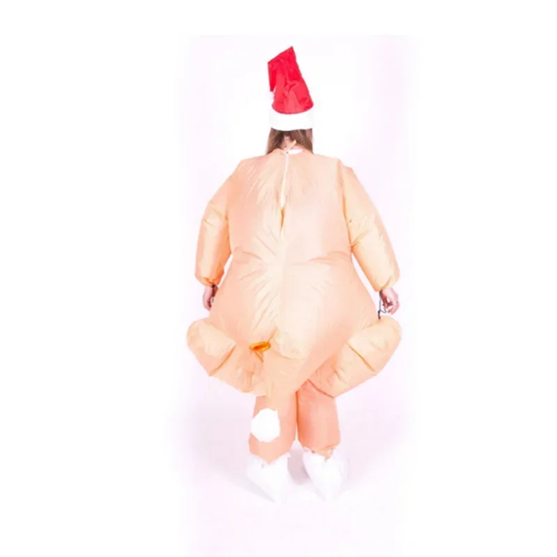 Roast Turkey Halloween Chicken For Adults Inflatable Christmas Fancy Dress Mascot Cosplay Costume Clothin MN8