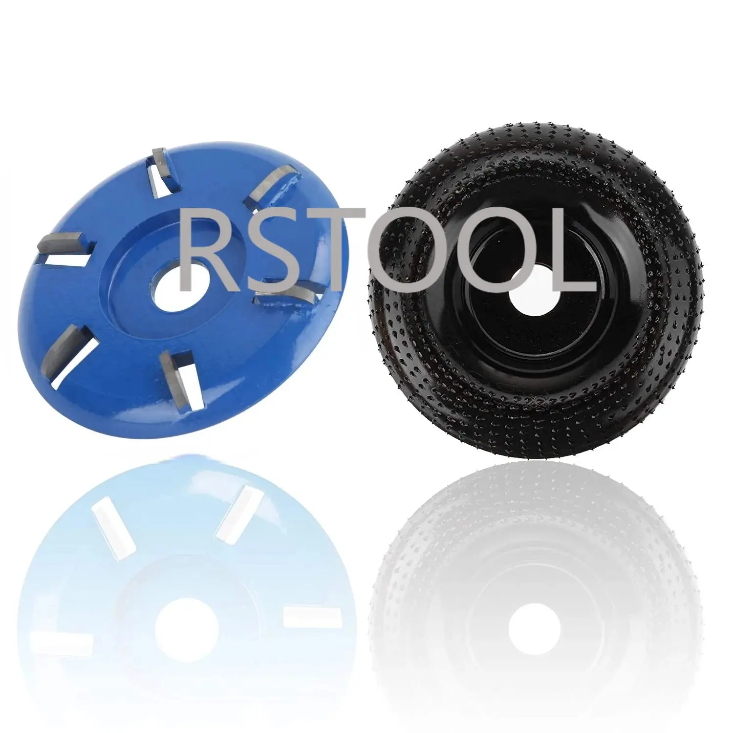 90mm Six Teeth 16mm Bore Woodworking Turbo Tea Tray Digging, 16mm Round Woodcarving Sanding Angle Grinding Wheel Abrasive Disc