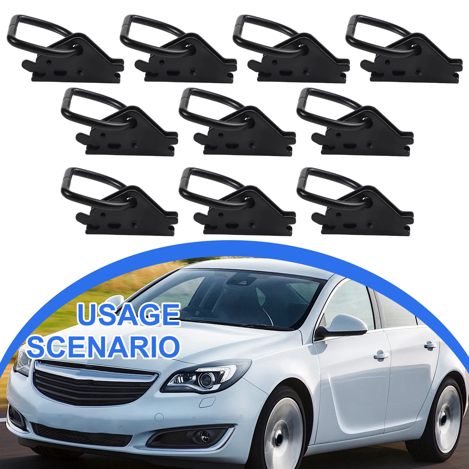 10PCS D Ring Secure Anchors For Etrack Compatible for Cargo Management on For Trailers Pickup Trucks Motorcycles