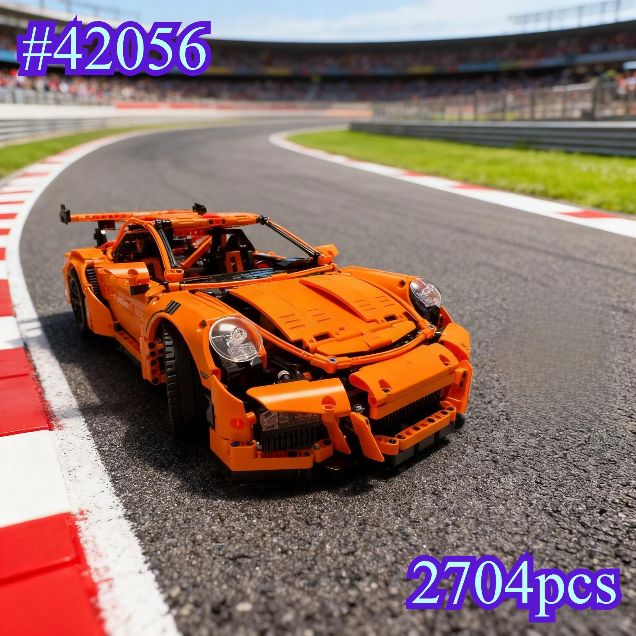 أطقم مكعبات بناء Orange Supercar 1:8 42056 متوافقة مع جزيئات Lego مناسبة لهدايا عيد الميلاد 2704 قطعة #1