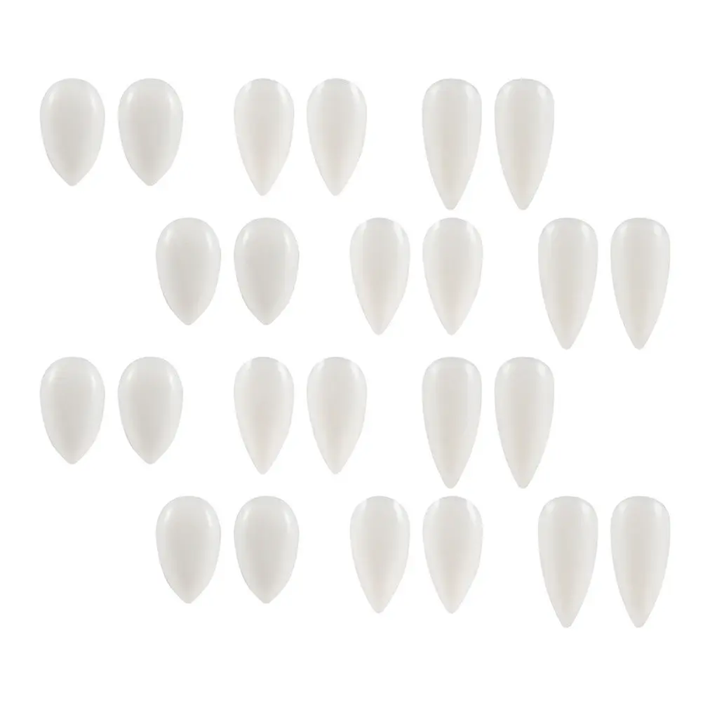 12Pairs Vampires Fangs Halloween Fake Teeth Cosplay Props Horror Party Supplies Scary Realistic Teeth for Devil Vampire