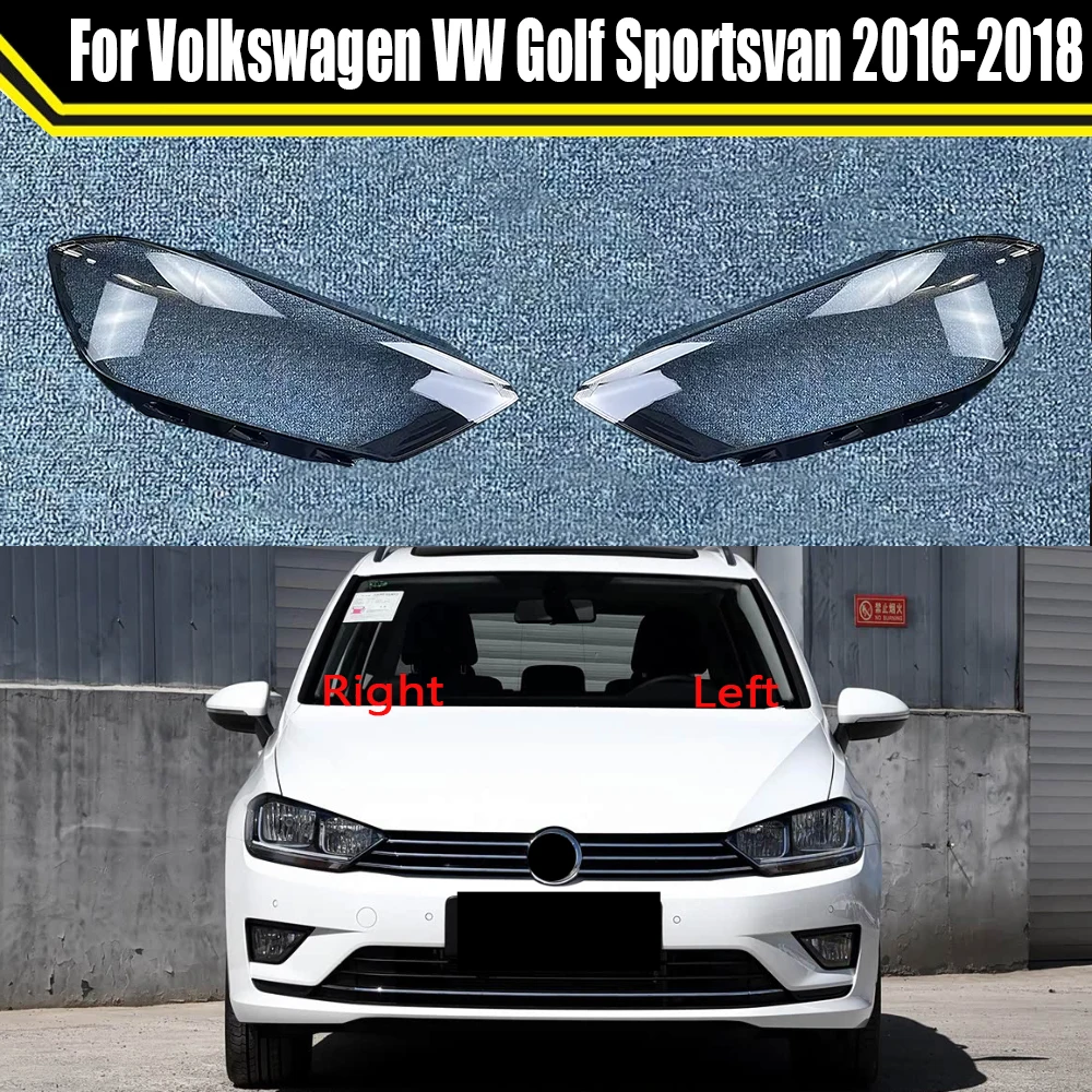 

Чехол для авто налобного фонаря для Volkswagen VW Golf Sportsvan 2016 2017 2018, крышка фары, абажур, крышка лампы, корпус фары