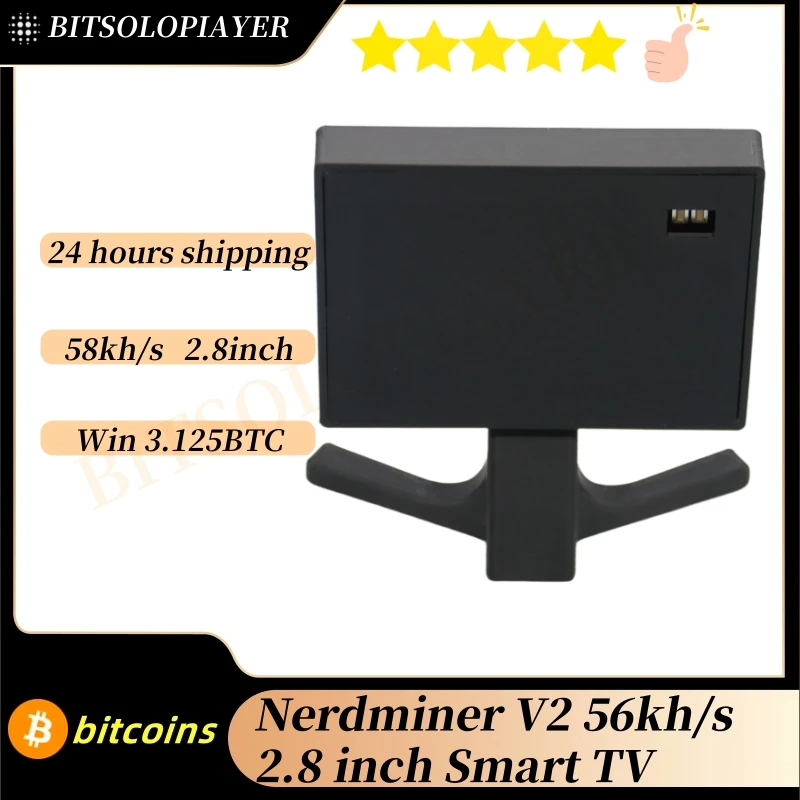 

Nerdminer 2.8" in Smart TV Bitcoin Lotto Machine 55KH/S Hashrate BTC Solo Miner Office Desktop Decoration