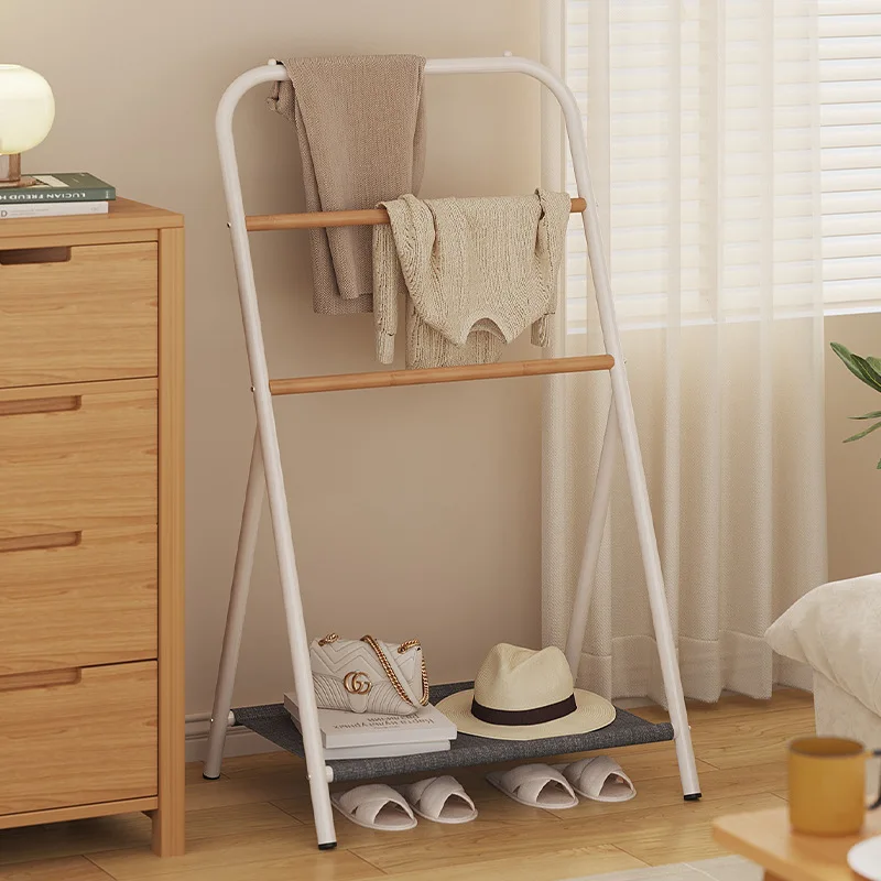 Simple white Clothes hanger home standing space saving clothing organizer cheap interior muebles