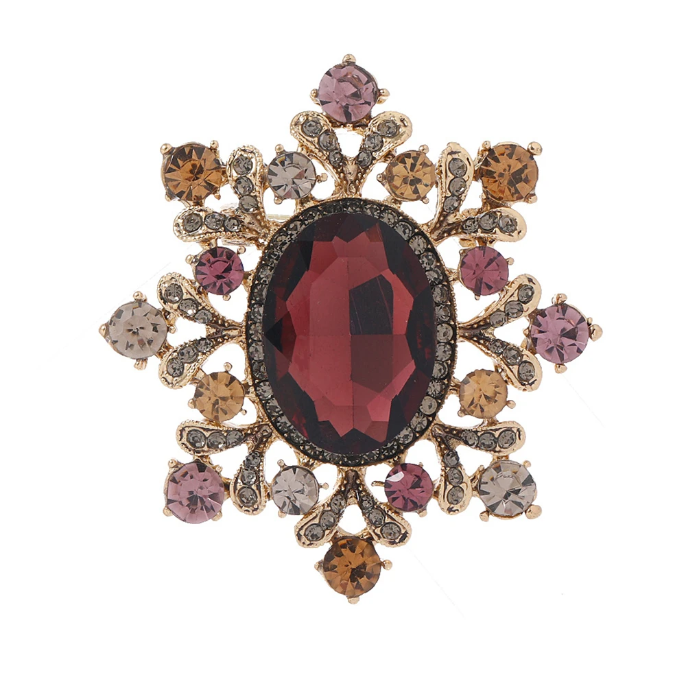 Vintage Flower Tree Brooch For Women Men Exquisite Luxurious Design Palace Style Fashion Brooch Coat Accessories Party Gift view 2