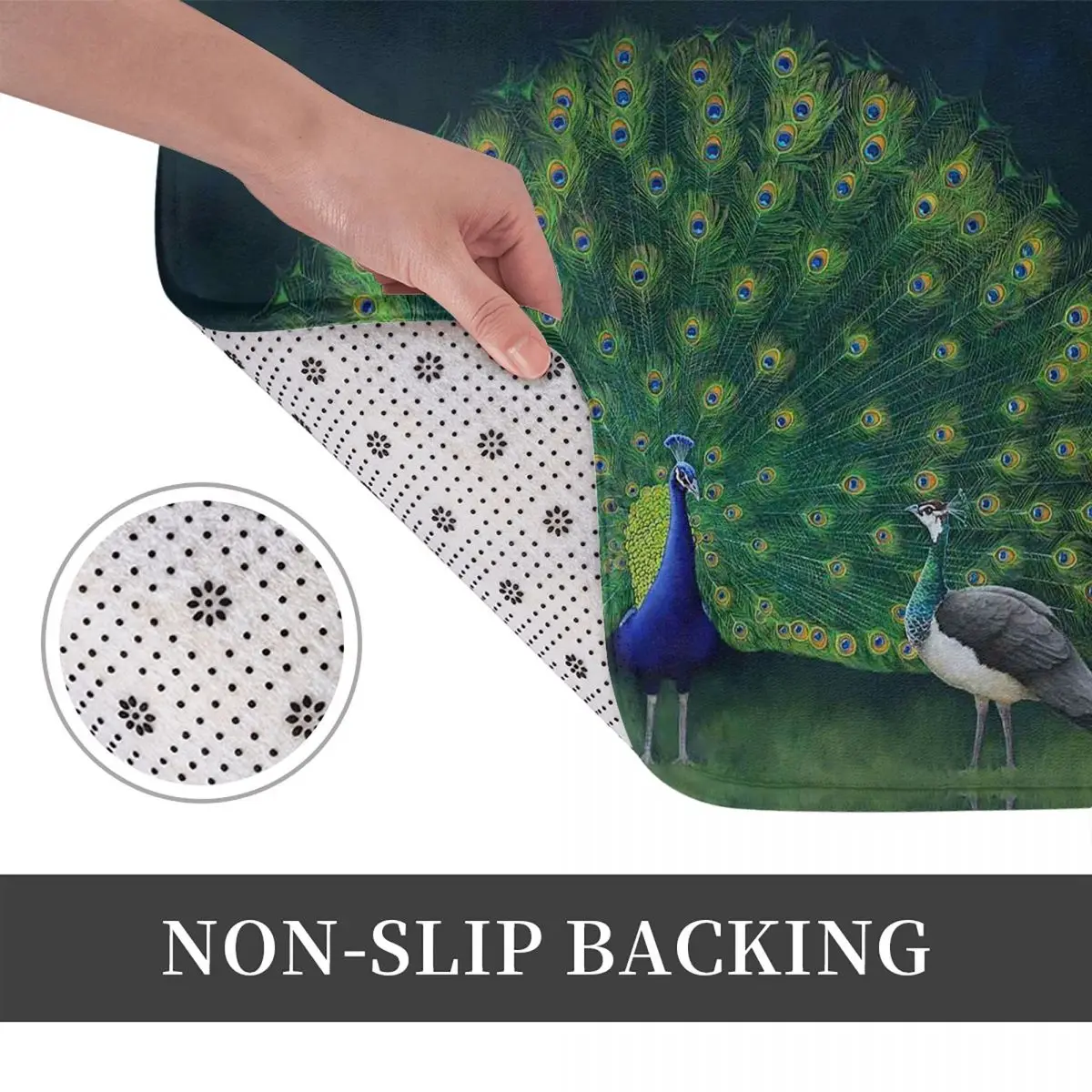 Requintado pavão animal antiderrapante capacho tapete antidesgaste para entrada da cozinha casa banheiro footpad tapetes